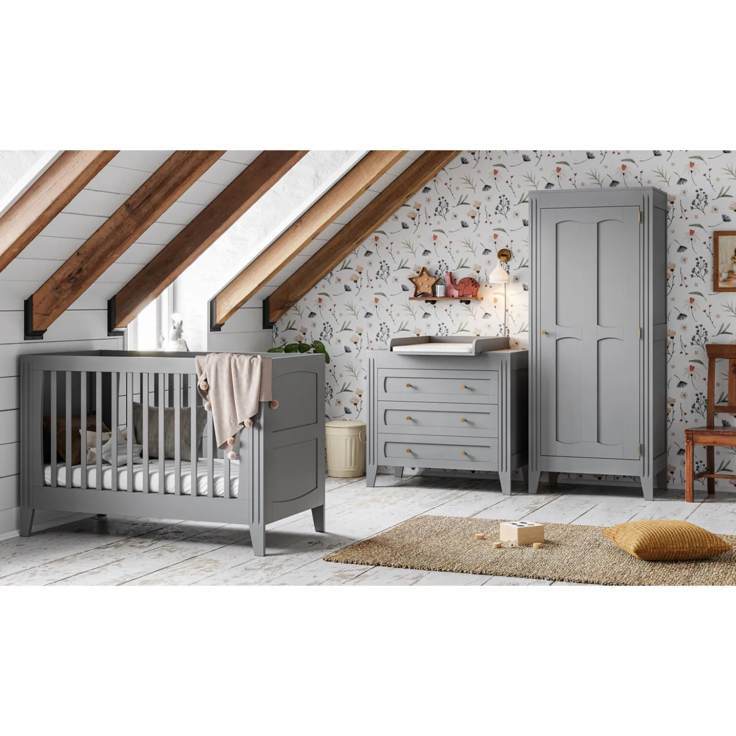 Vox Lit Milenne Gris Clair 70x140 cm
