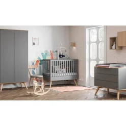 Vox Plan à langer Nature baby Graphite/Bois