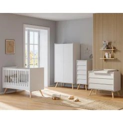 Vox                    Plan à langer Vintage     Blanc/Chêne