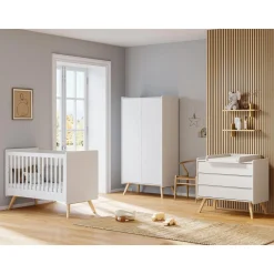 Vox                    Plan à langer Vintage     Blanc/Chêne