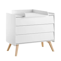 Vox                    Plan à langer Vintage     Blanc/Chêne