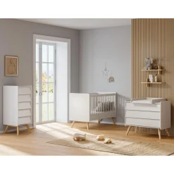 Vox                    Plan à langer Vintage     Blanc/Chêne