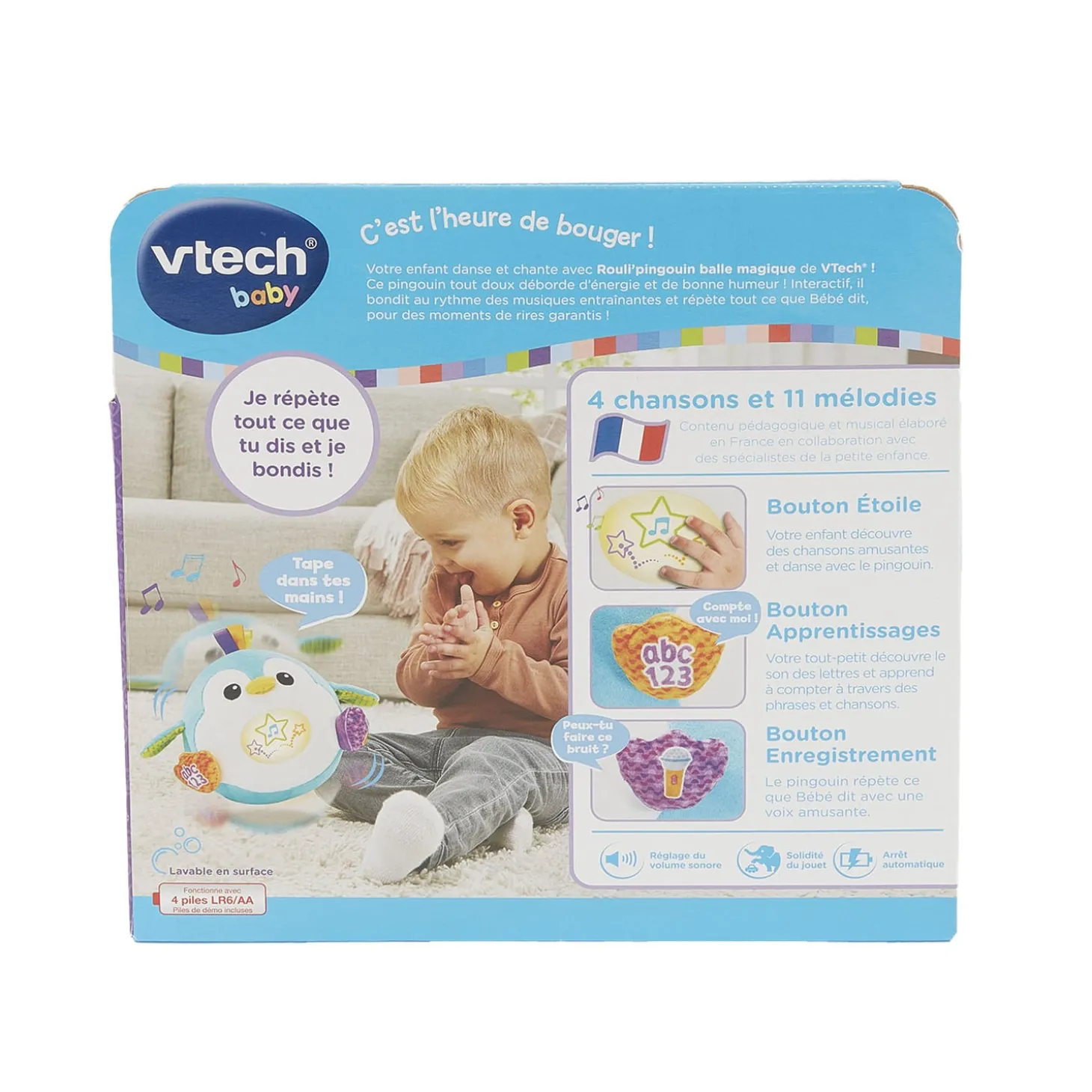 VTech Baby Balle magique Rouli'pingouin Multicolore