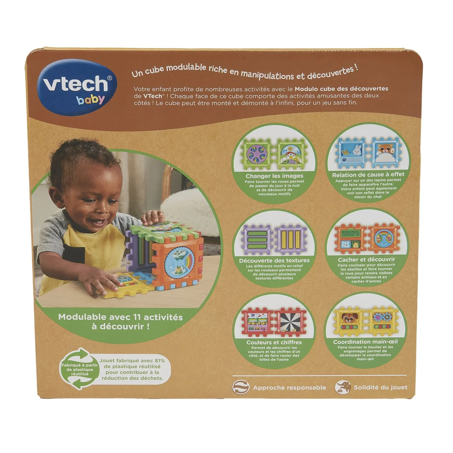 VTech Baby Cube des découvertes Modulo Multicolore