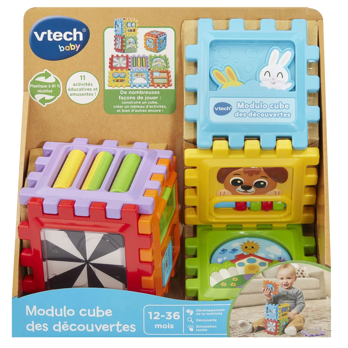 VTech Baby Cube des découvertes Modulo Multicolore