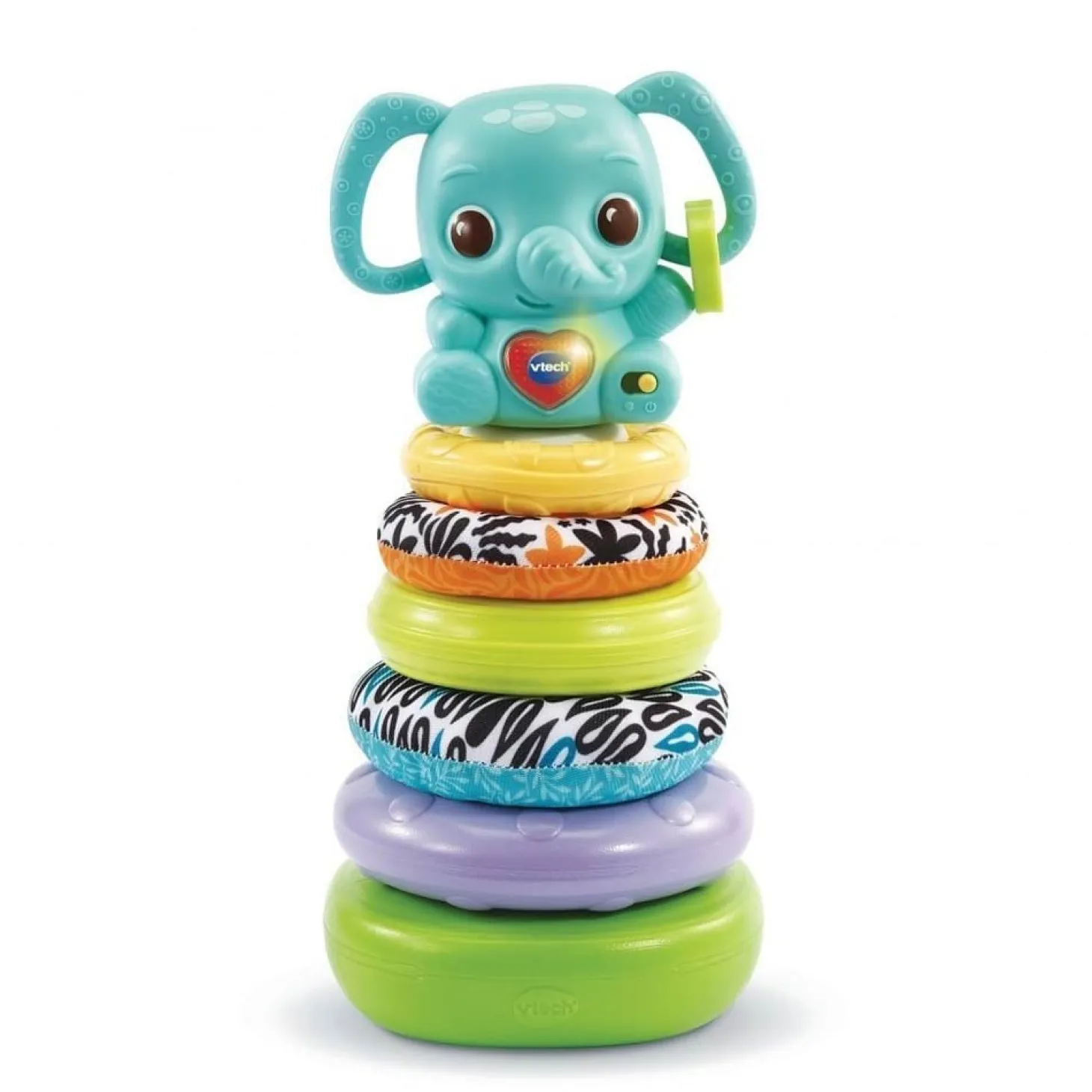 VTech Baby Eléphanteau empilo 3 en 1 Nino en plastique bio sourcé