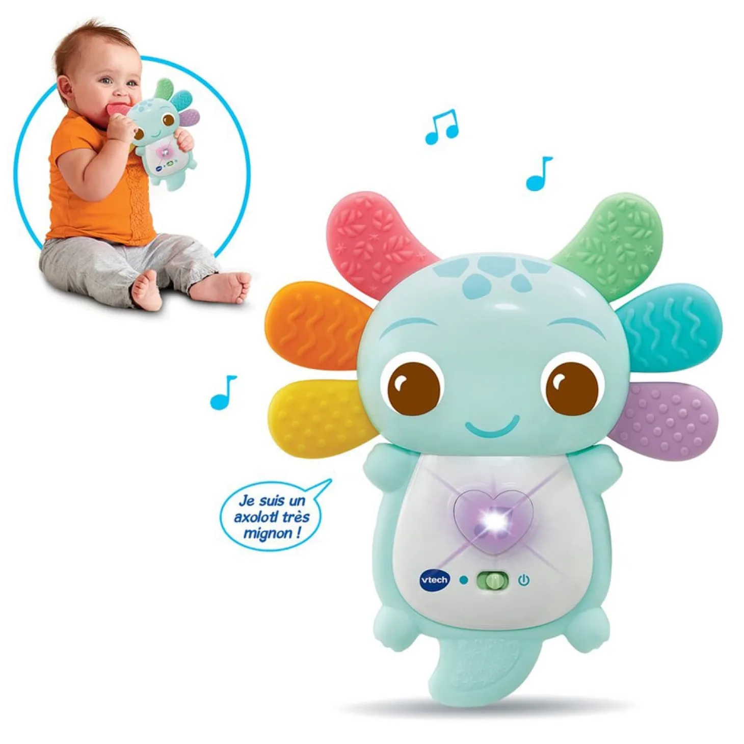 VTech Baby Hochet musical Croc croc axolotl Bleu