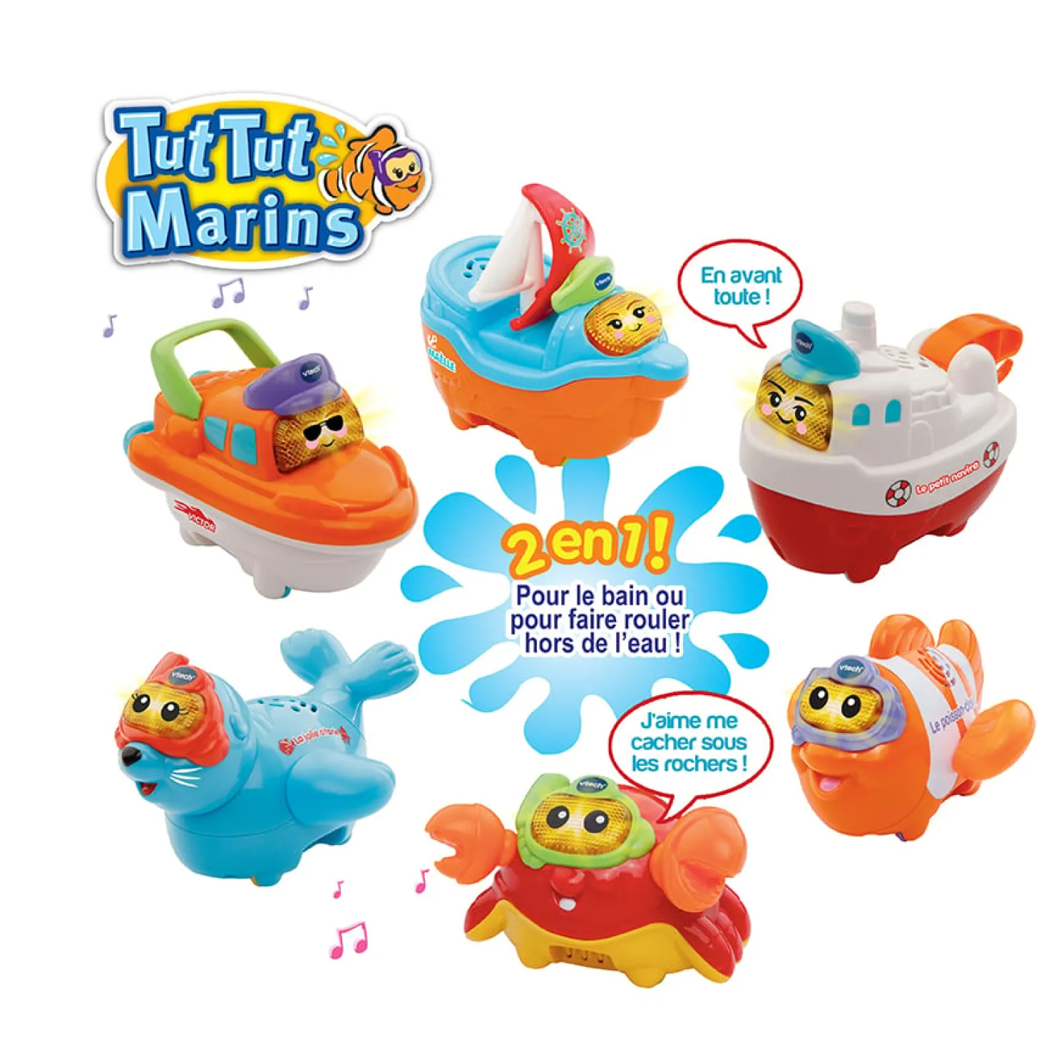 VTech Baby Jeu de bain bateaux & animaux
