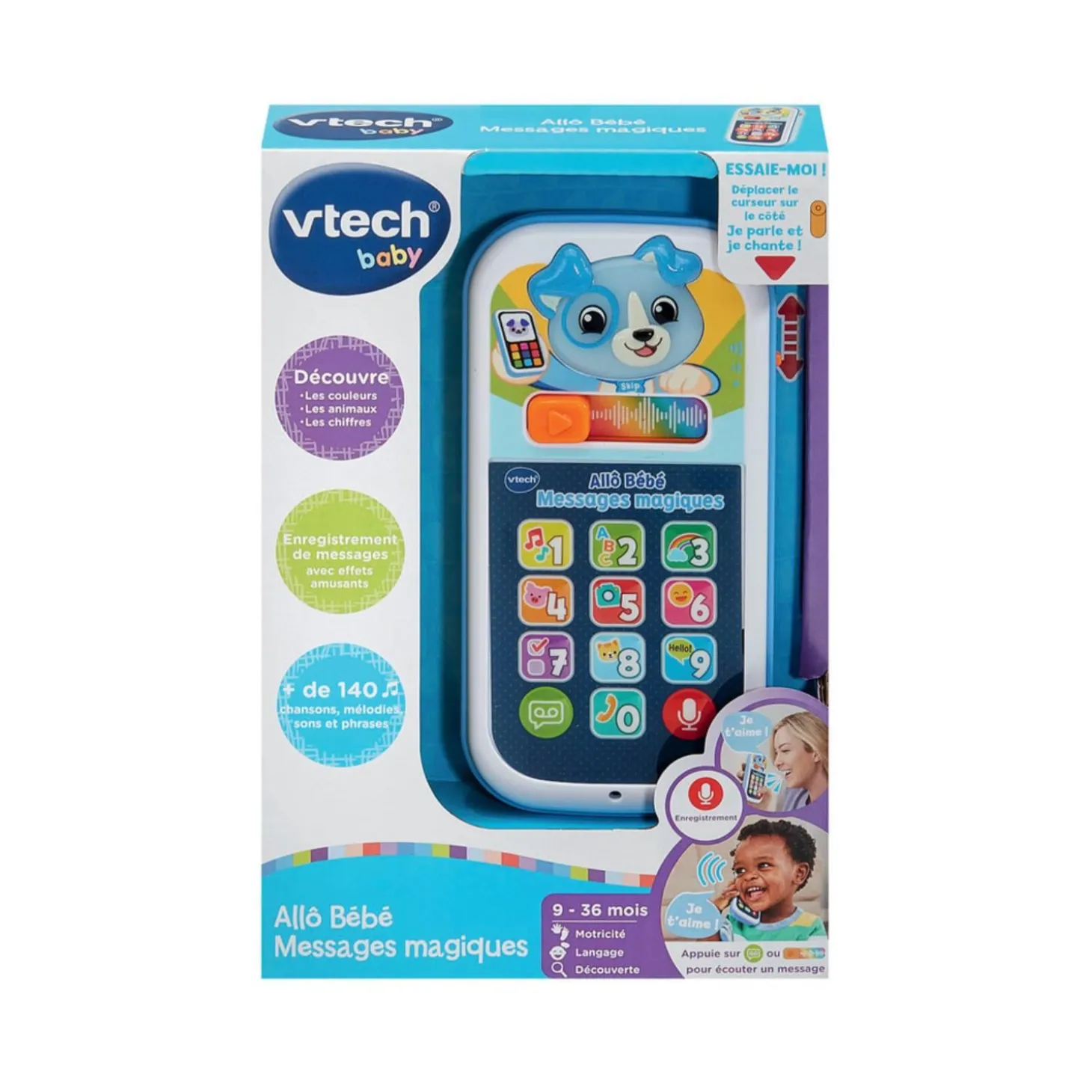 VTech Baby Jouet Allo bebe messages magiques Bleu