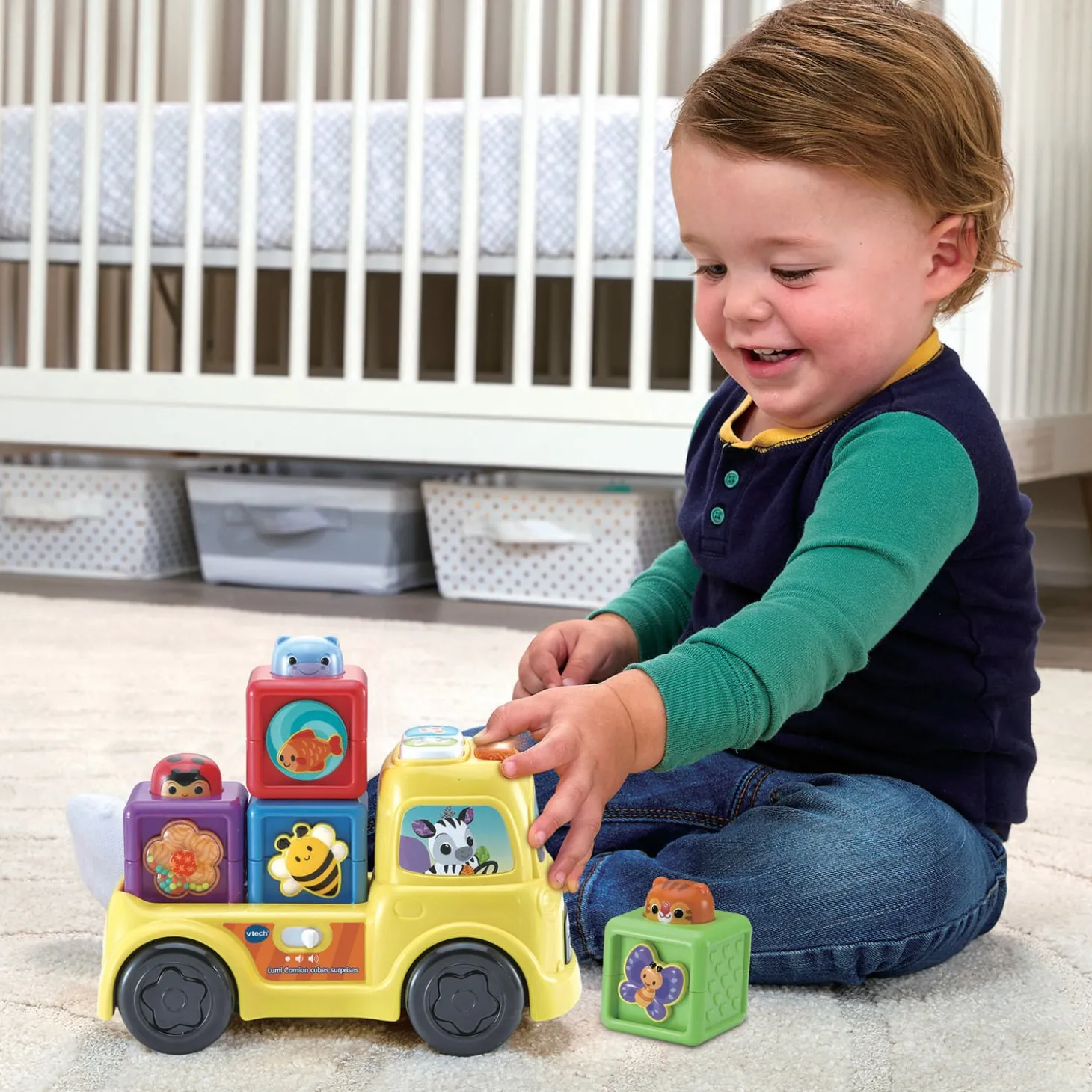 VTech Baby Jouet Camion Lumi cubes surprises Multicolore