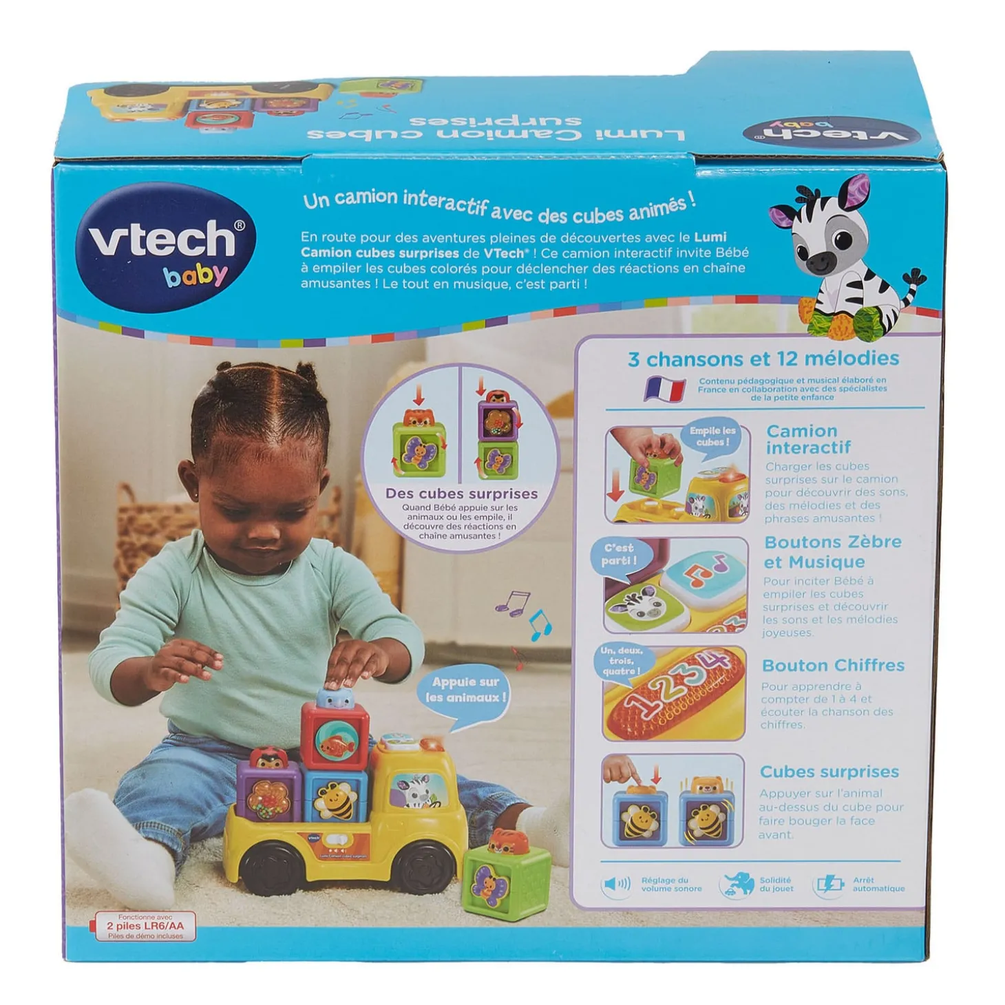 VTech Baby Jouet Camion Lumi cubes surprises Multicolore