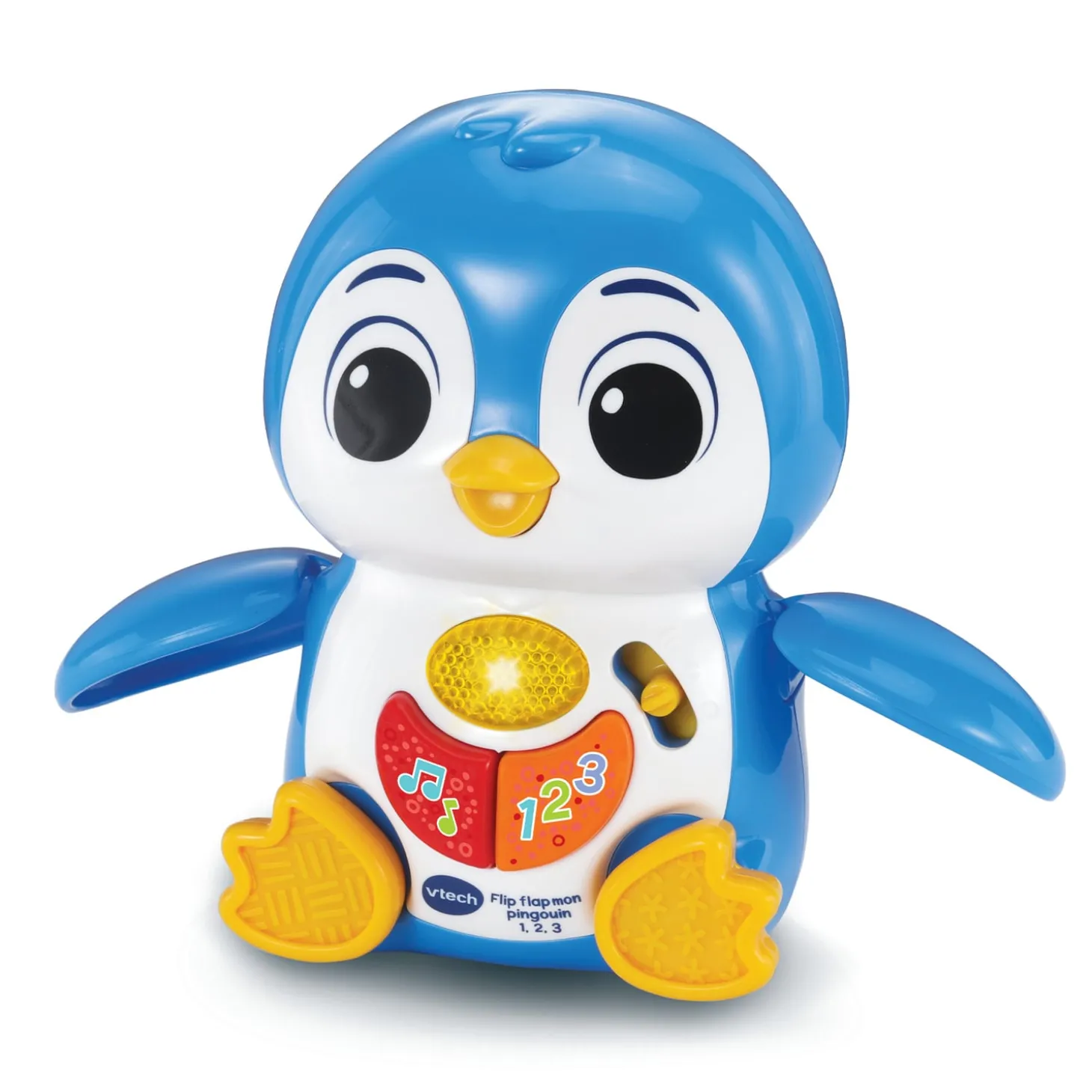 VTech Baby Jouet Mon Pingouin Flip flap 1,2,3 Bleu