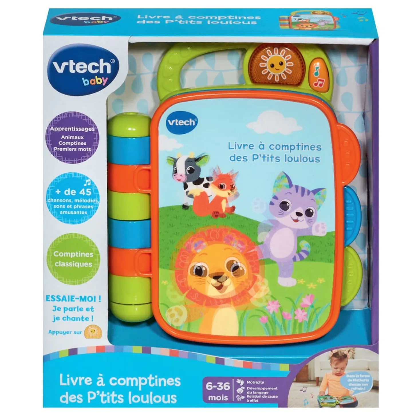 VTech Baby Livre à comptines des p'tits loulous Multicolore