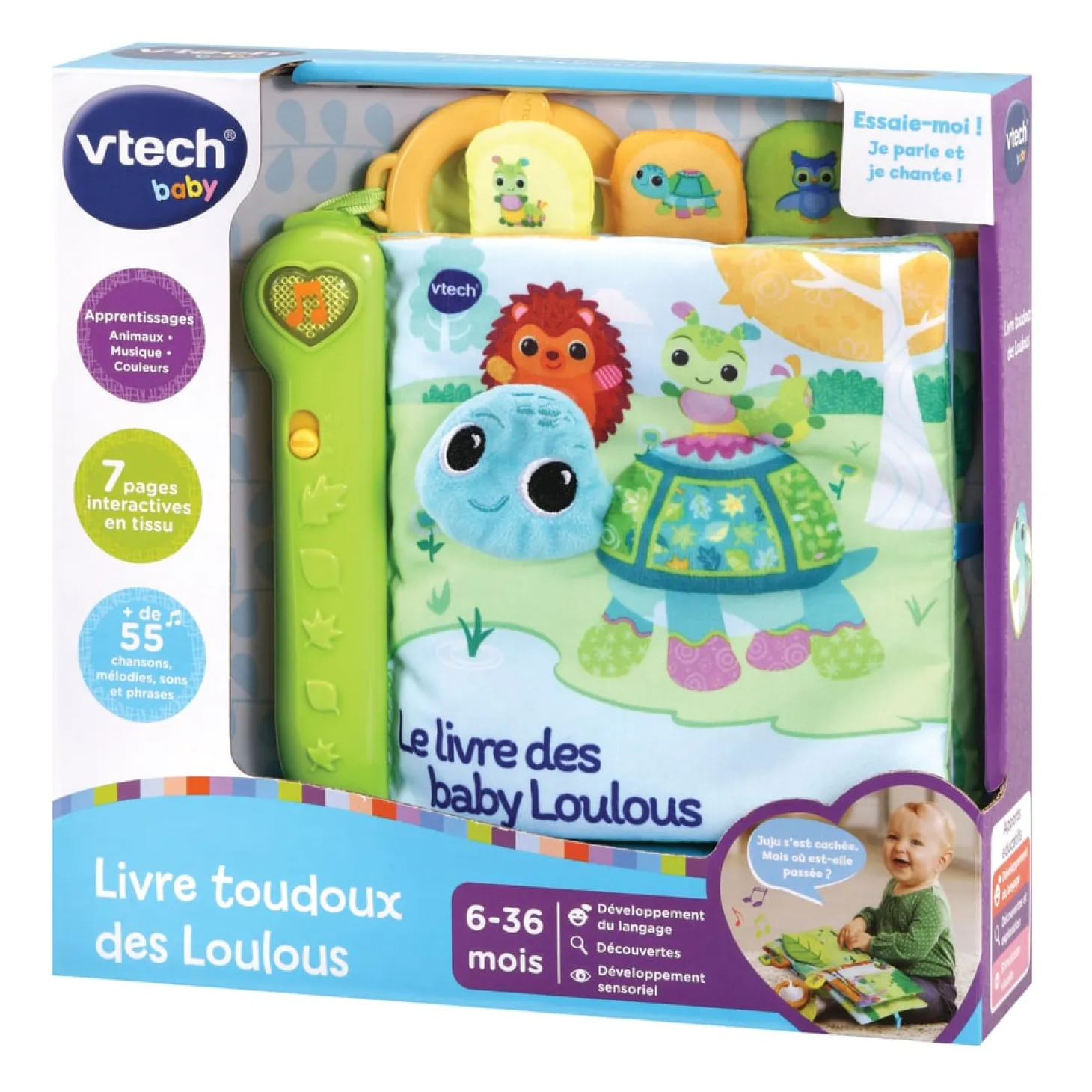 VTech Baby Livre toudoux des loulous Multicolore
