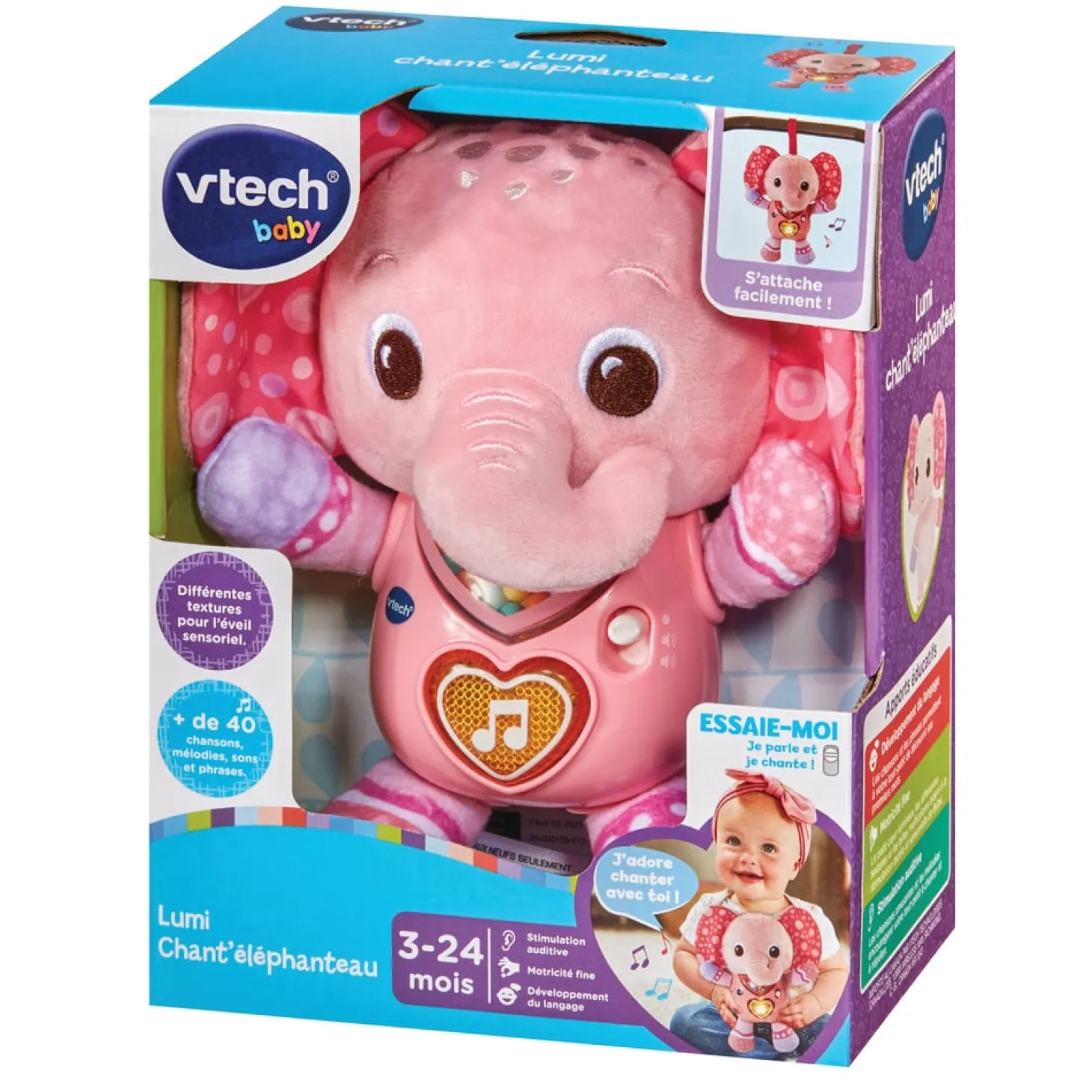 VTech Baby Lumi chant'elephanteau Rose