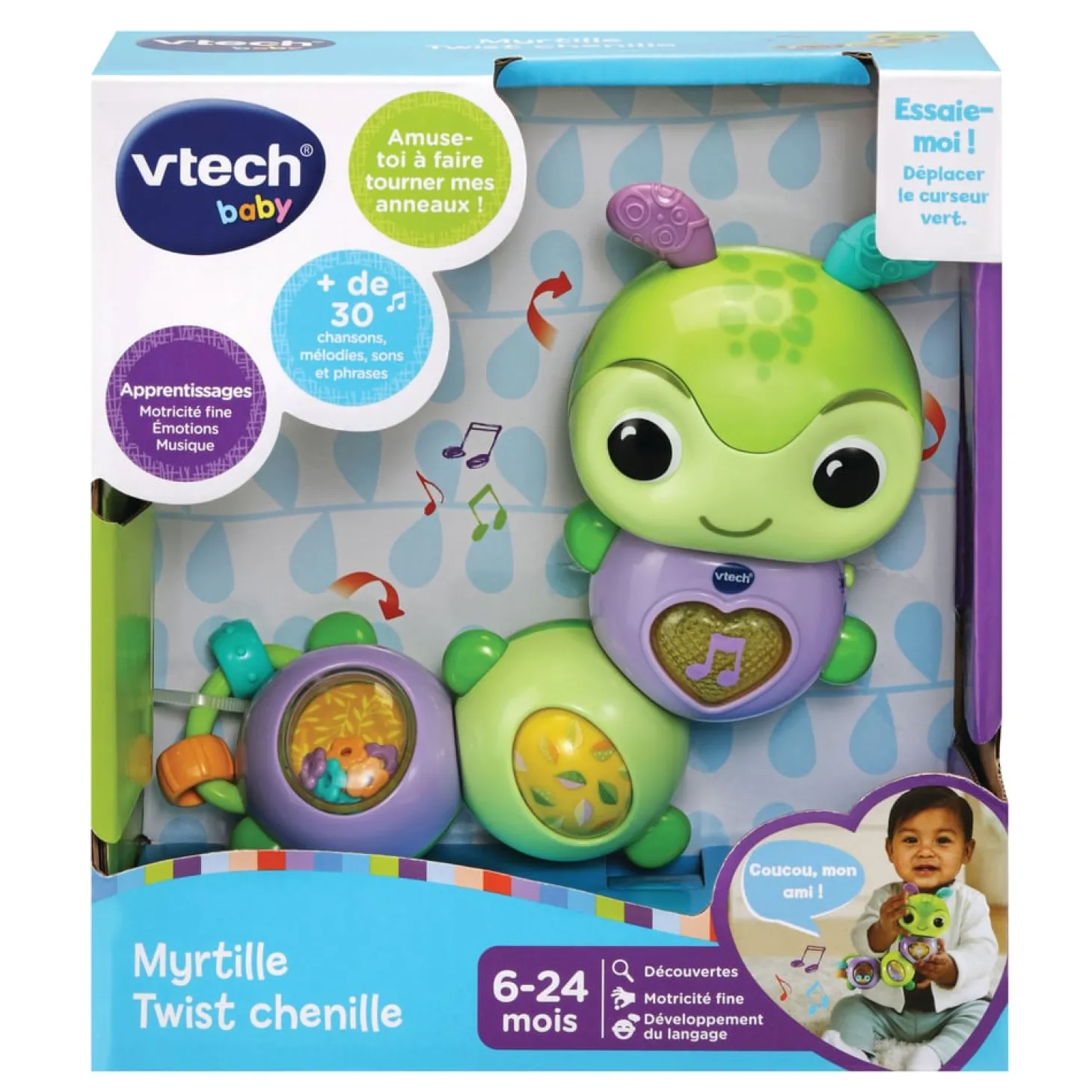 VTech Baby Myrtille twist chenille Multicolore