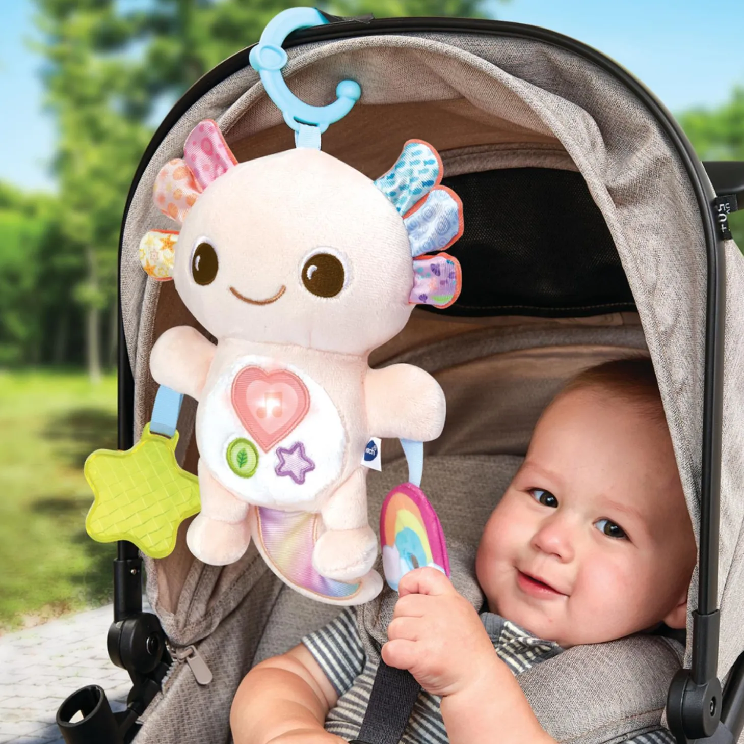 VTech Baby Peluche musicale Eliott bébé axolotl Multicolore