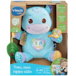 VTech Baby Peluche Théo mon hippo calin Bleu