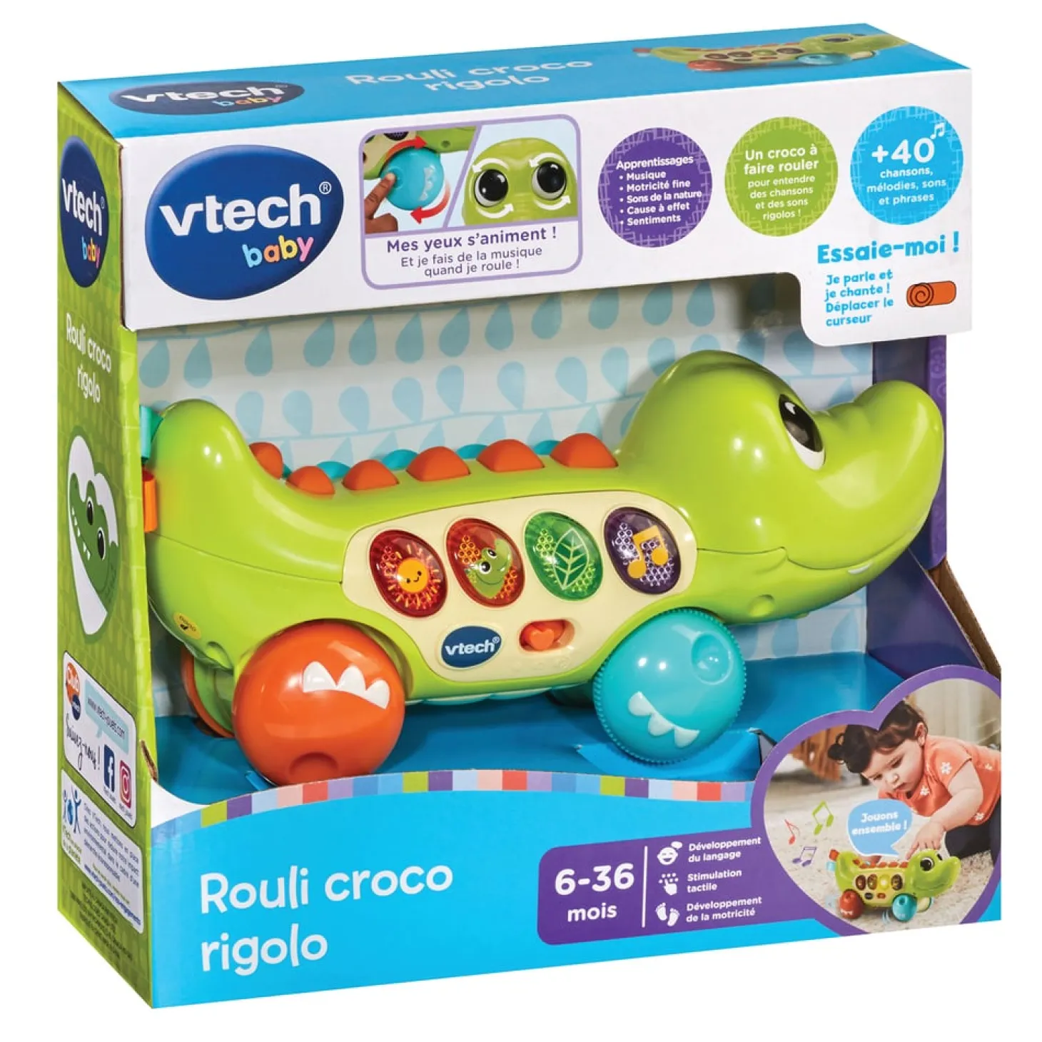 VTech Baby Rouli croco rigolo Multicolore