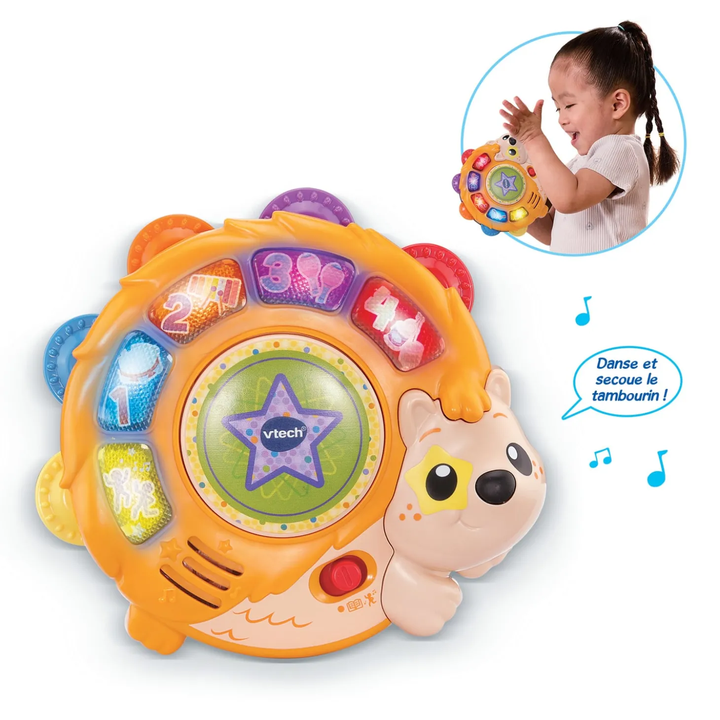VTech Baby Super tambourin lumi magique Multicolore
