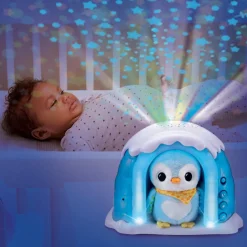 VTech Baby Veilleuse p'tit pingouin nuit etoilee Multicolore