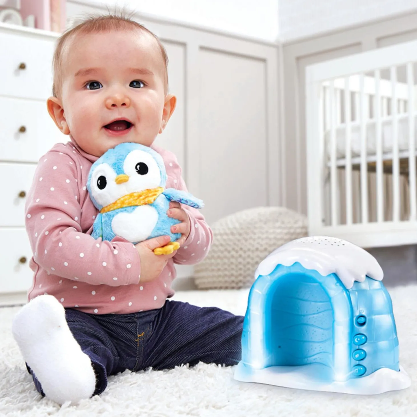 VTech Baby Veilleuse p'tit pingouin nuit etoilee Multicolore