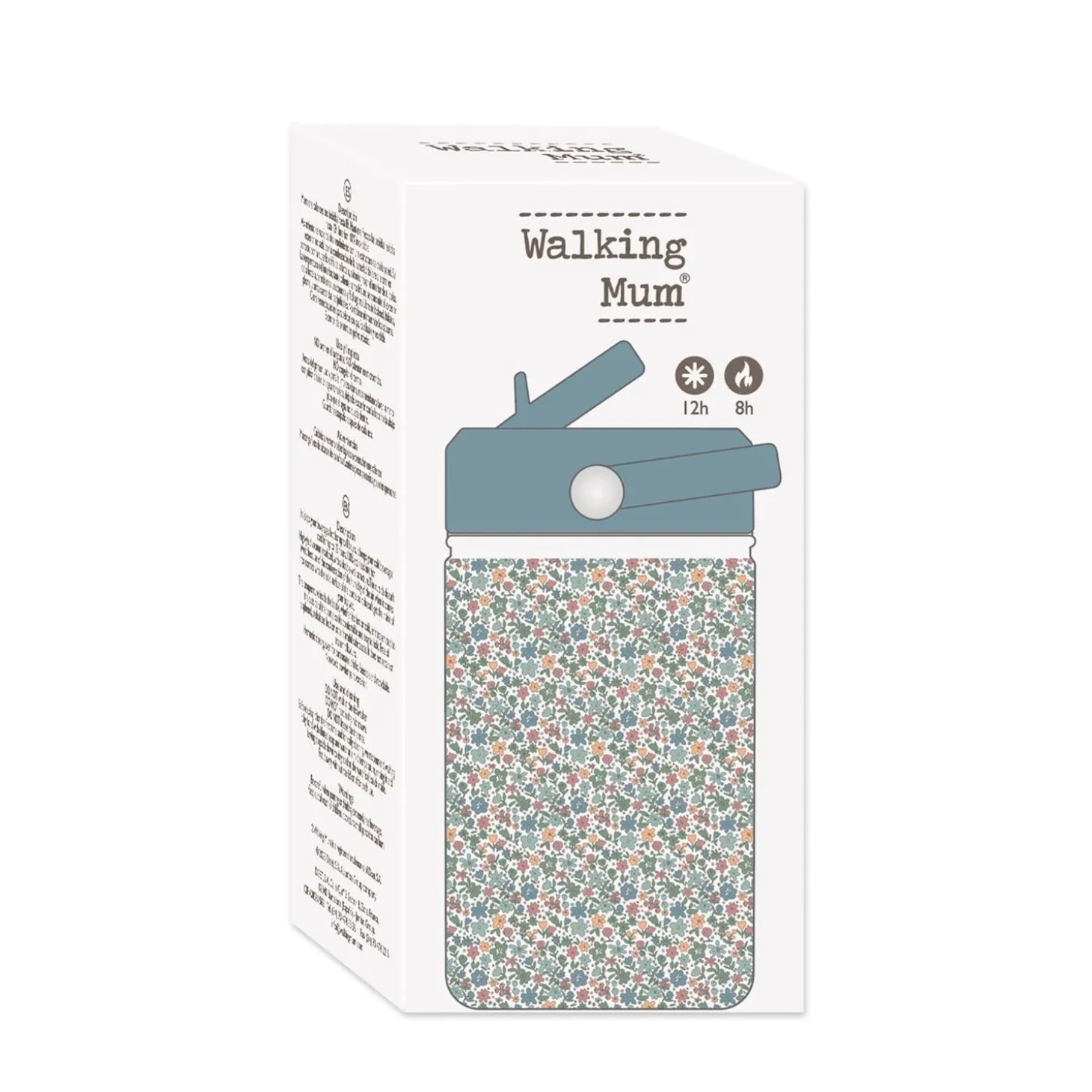 Walking Mum Bouteille isotherme summer Flowers Vert 350 ml