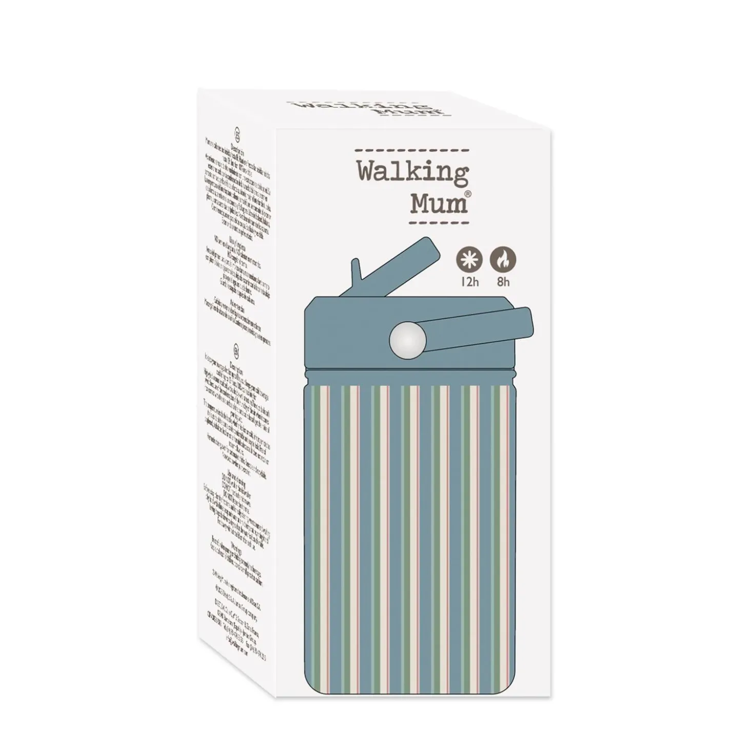 Walking Mum Bouteille isotherme summer Strips Vert 350 ml