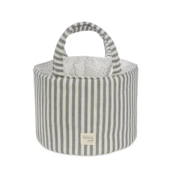 Walking Mum Panier de rangement Praliné Rayures Matcha
