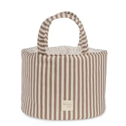 Walking Mum                    Panier de rangement Praliné Rayures    Moka