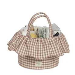Walking Mum Panier de rangement Praliné Vichy Moka