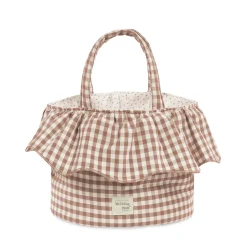 Walking Mum                    Panier de rangement Praliné Vichy    Moka