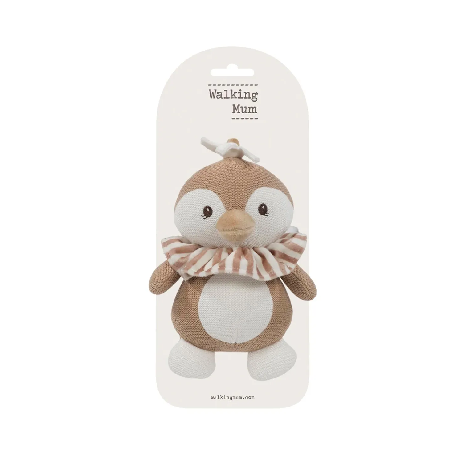 Walking Mum Peluche Musical Pingouin Praliné Moka