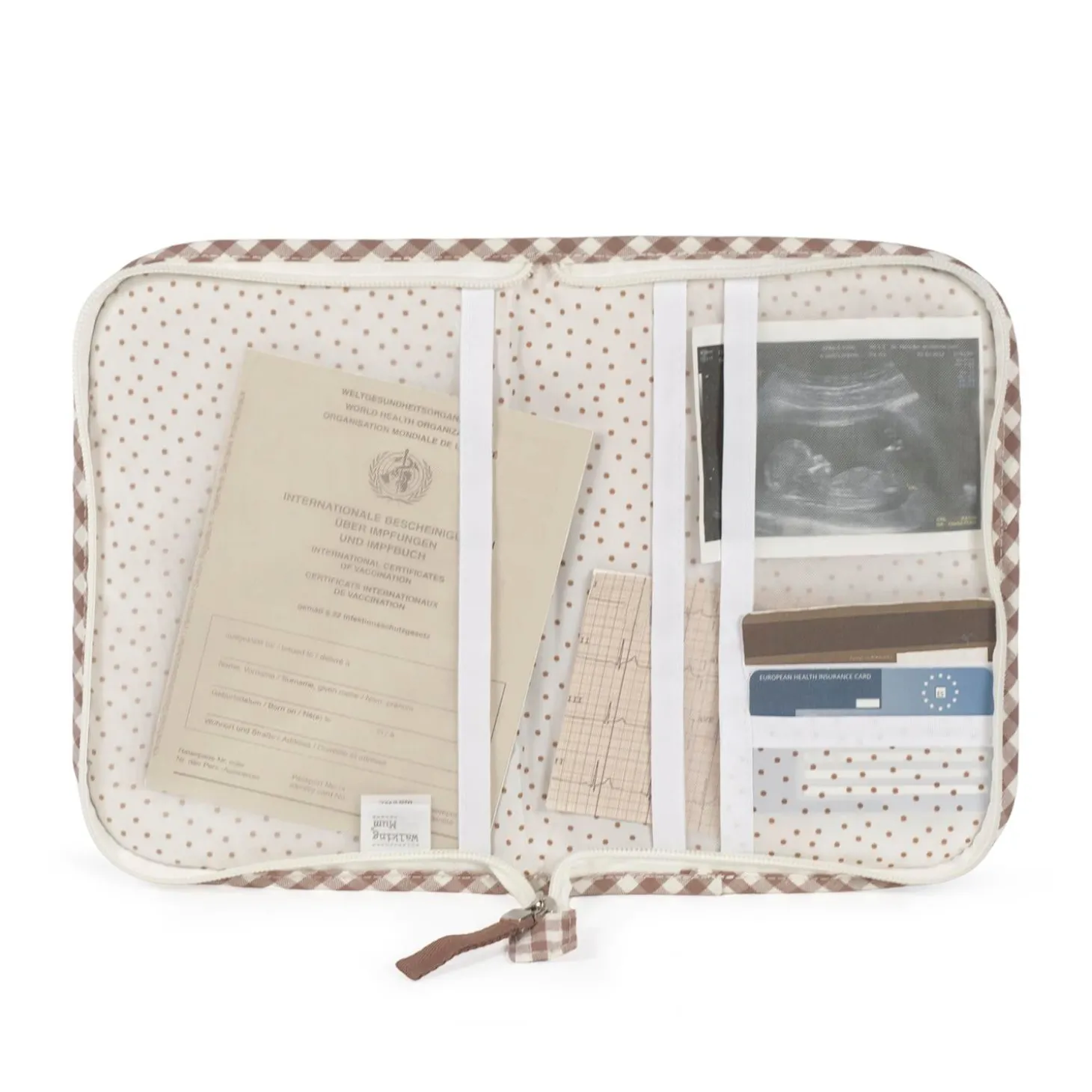 Walking Mum Protège Carnet de Santé Praliné Vichy Moka