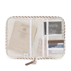 Walking Mum Protège Carnet de Santé Praliné Rayures Moka