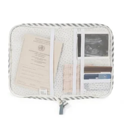 Walking Mum Protège Carnet de Santé Praliné Rayures Matcha