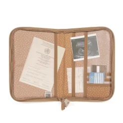 Walking Mum Protège carnet de santé Coeurs Poppy Cannelle