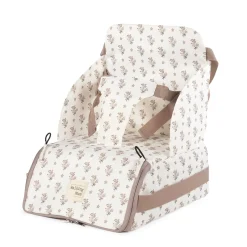 Walking Mum                    Réhausseur transportable Chaise haute Botton Fleurs    Beige