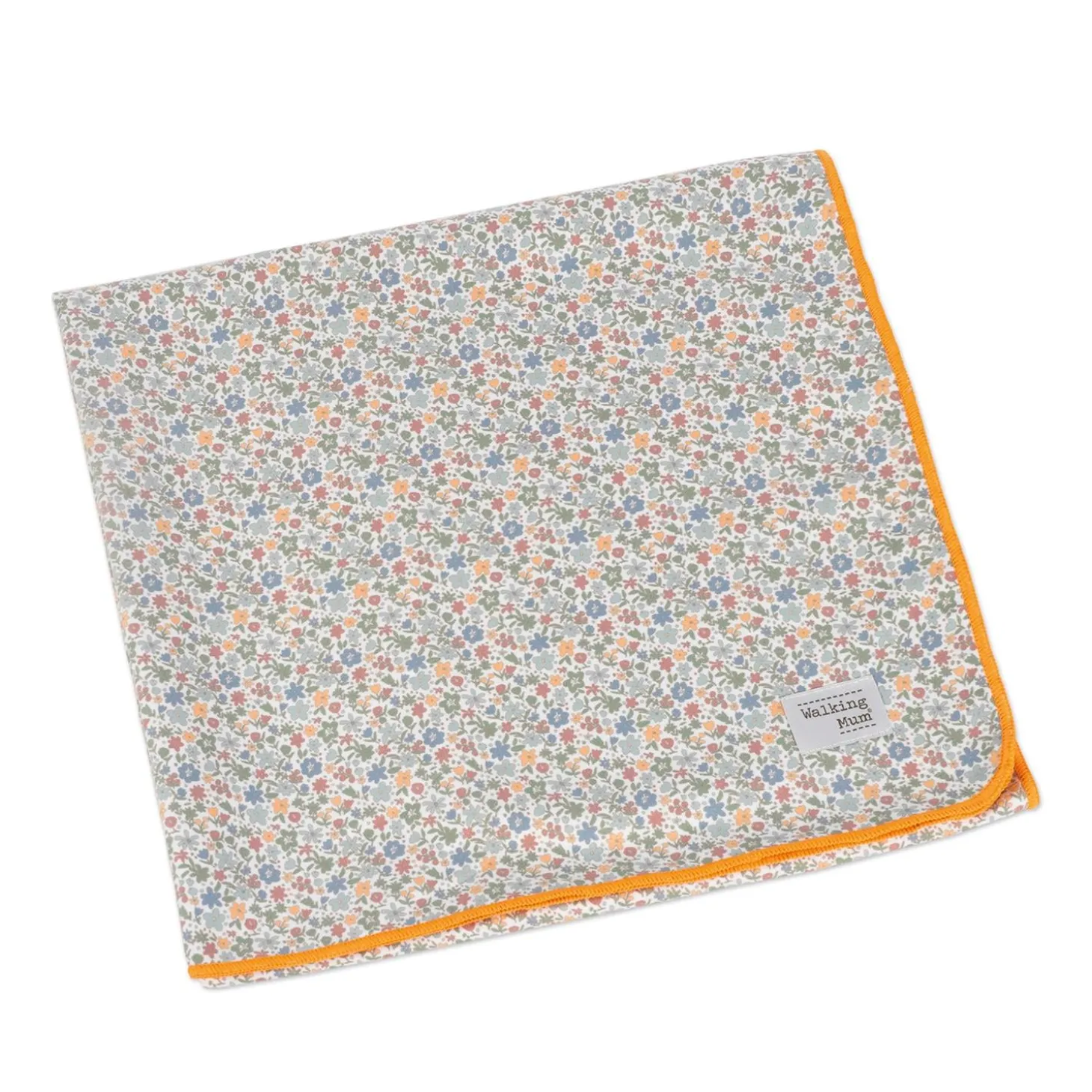 Walking Mum Serviette Fleurs Vert 70x140 cm