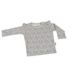 Walking Mum                    T-shirt anti-UV Fleurs    Vert
