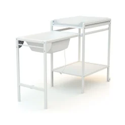 Webaby                    Table à langer avec baignoire Essentiel    Blanc
