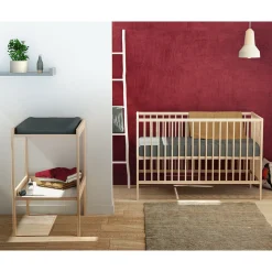 Webaby Table à langer Simple Hêtre Brut
