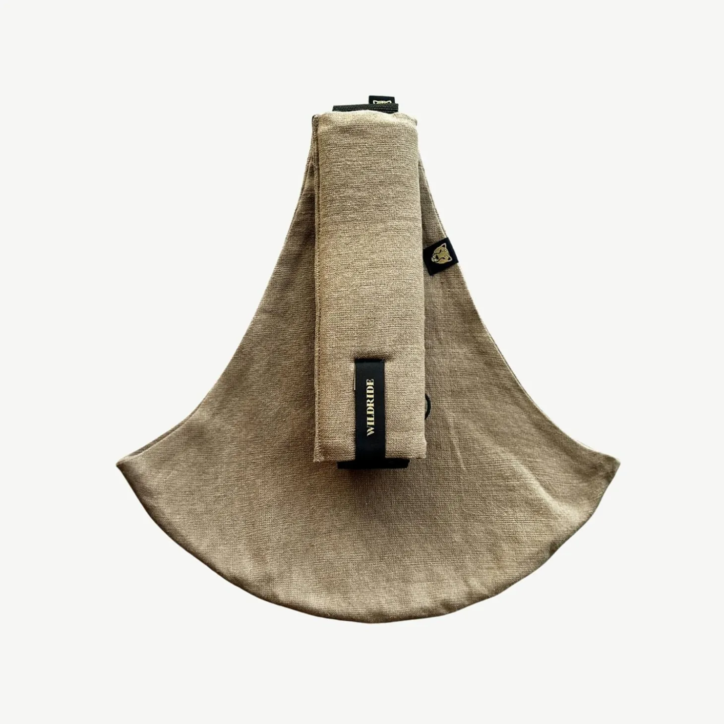 WILDRIDE Porte Enfant en Lin Camel 9 mois - 4 ans