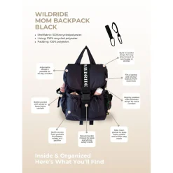 WILDRIDE Sac à dos à langer Adulte Black