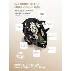 WILDRIDE Sac à langer Mom Bag Black