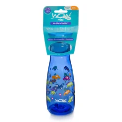 Wowcup                    Gourde  360 ° enfant avec couvercle    Voiture Bleu            350 ml