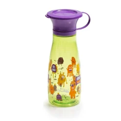 Wowcup Gourde 360 ° enfant avec couvercle Monstres 350 ml