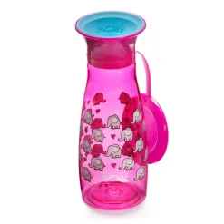 Wowcup                    Gourde  360 ° enfant avec couvercle    Elephants            350 ml