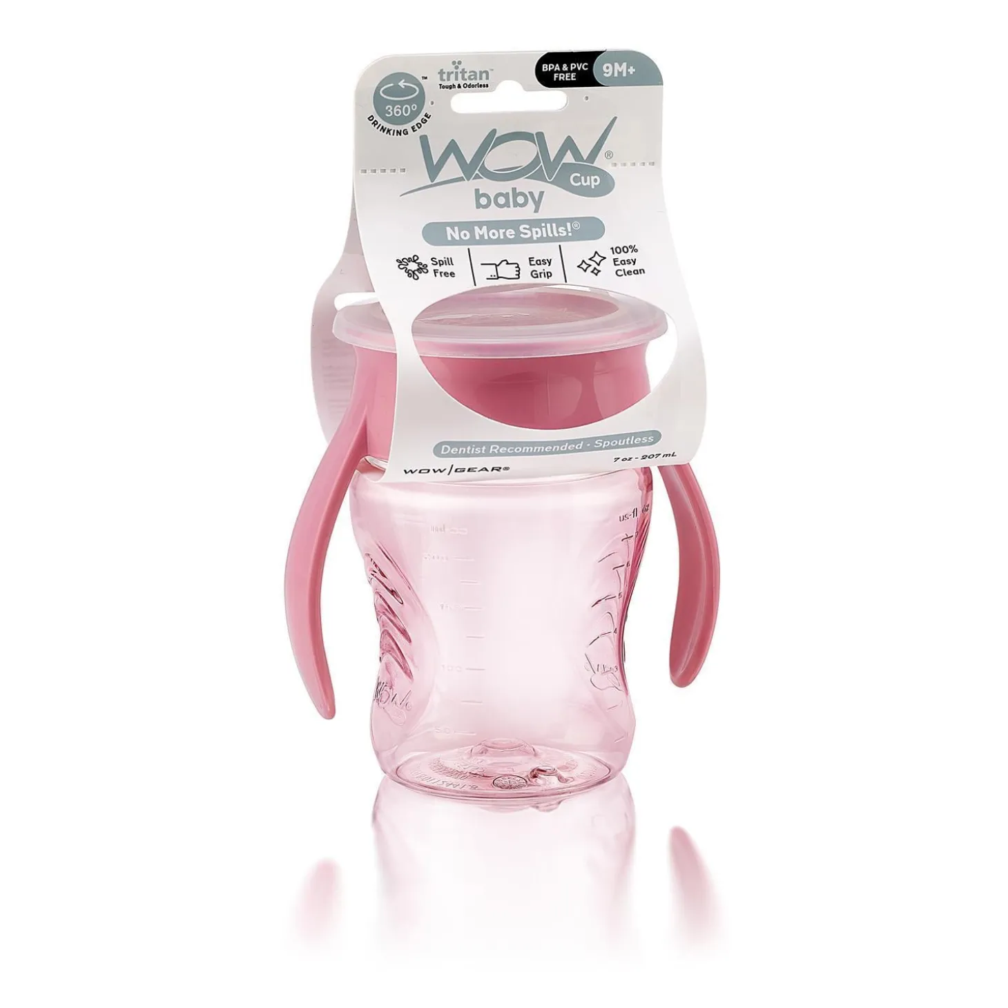 Wowcup Tasse 360 ° bébé Rose Clair 207 ml