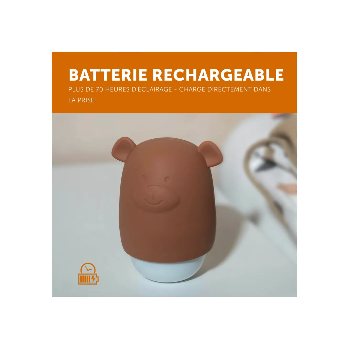 Zazu Veilleuse Benny compacte nomade Chocolat